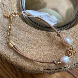 Tory Burch Pearl Leather Bracelet